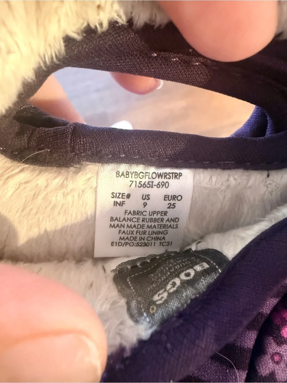 Bogs Kids Purple Slip-On Slippers